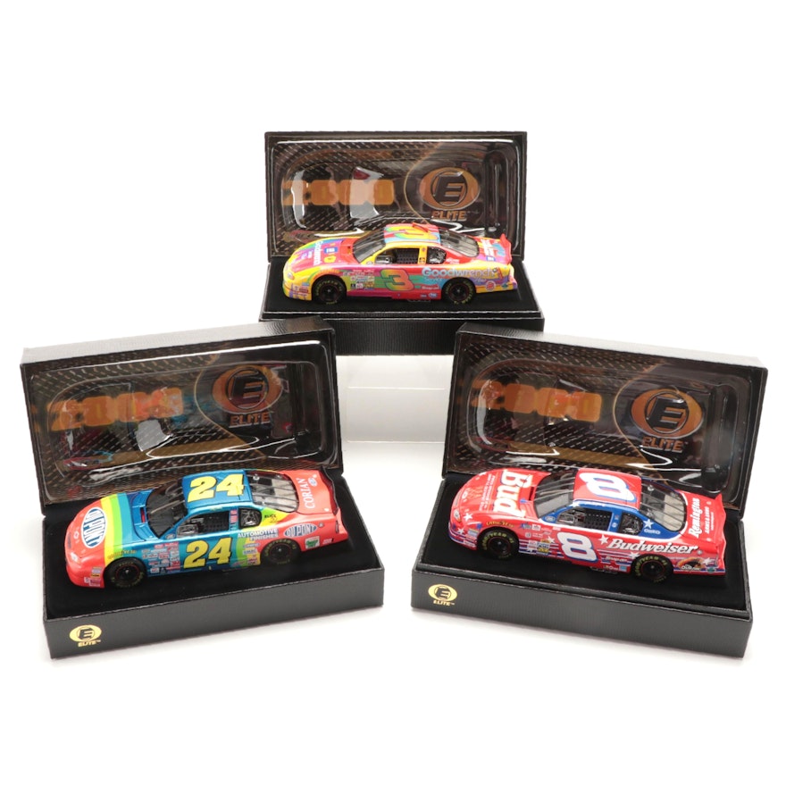 2000 Elite Jeff Gordon, Dale Earnhardt, Dale Earnhardt Jr. Model Toy Race Cars