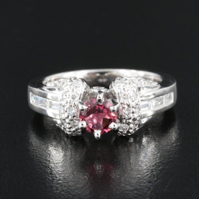14K Pink Tourmaline and Diamond Ring
