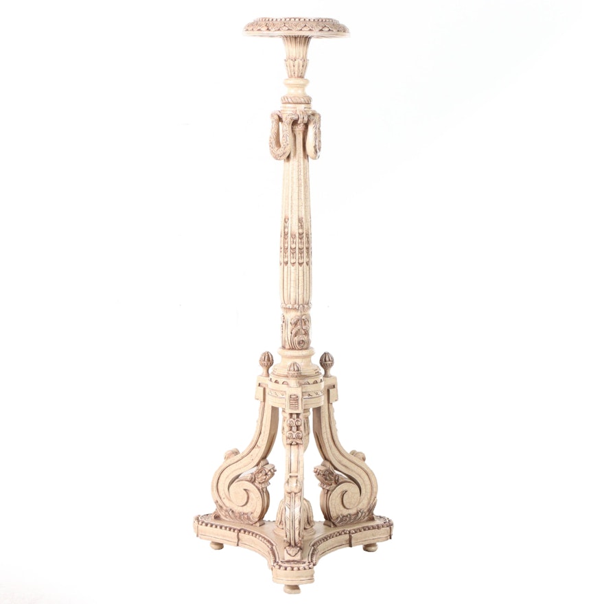 Neoclassical Style Cream-Painted Pedestal