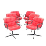 Six Charles Pollock for Knoll Mid Century Modern Executive Chairs, 1980s
