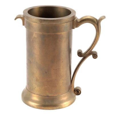 US Standard 1/4 Gallon Brass Liquid Measurer, Late 19th/ Early 20th Century