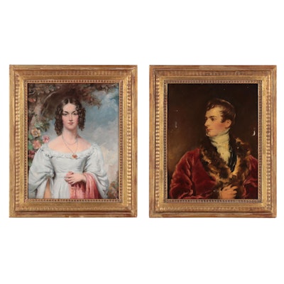 Portrait Oil Paintings After Sir Thomas Lawrence, Mid-20th Century