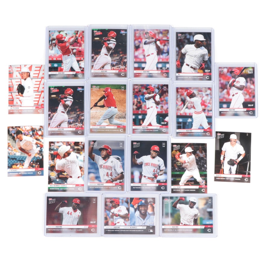 2019 Topps Now Reds Baseball Cards with Senzel Rookie, Aquino, More Stars