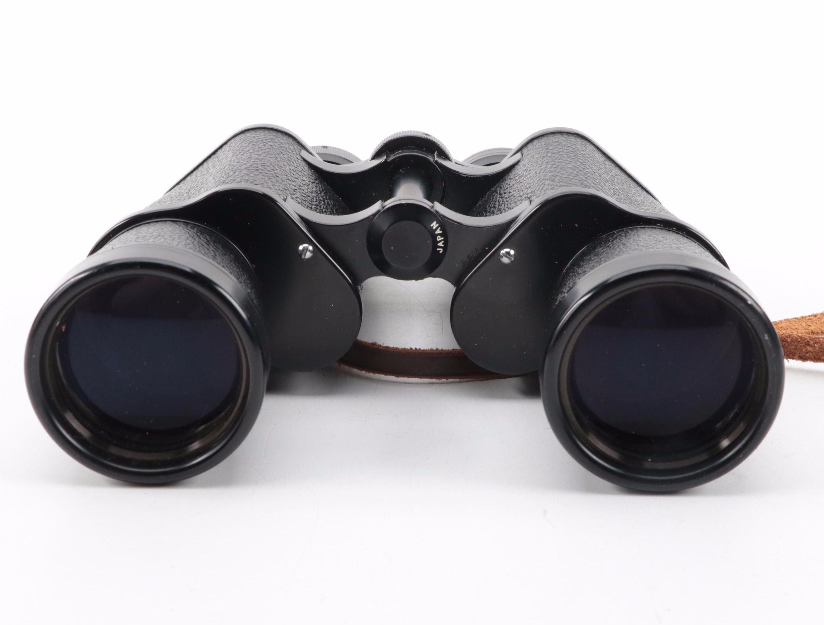 Nikon Nippon Kogaku JB7 7X50 7.3° FeatherWeight Binoculars in Leather