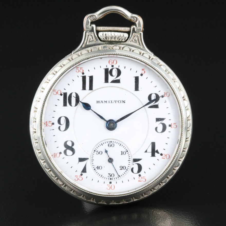 1927 Hamilton Open - Face Pocket Watch
