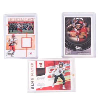 Panini, Score and SAGE Patrick Mahomes II Game Used Relic, Rookie Football Cards