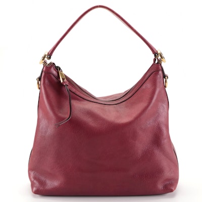 Gucci Miss GG Hobo Bag in Red Grained Leather
