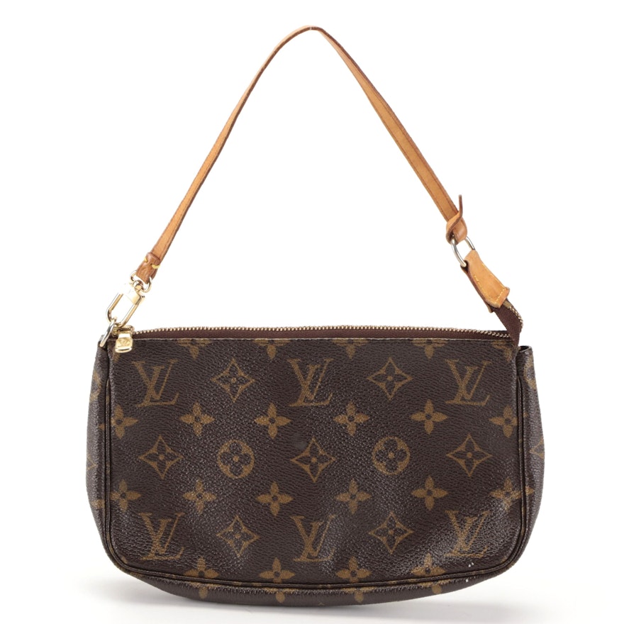 Louis Vuitton Pochette Accessories Bag in Monogram Canvas with Extra Strap