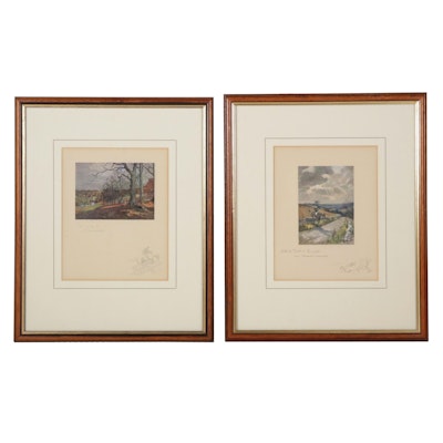 English Landscape Offset Lithographs After Lionel Edwards, Mid-20th Century