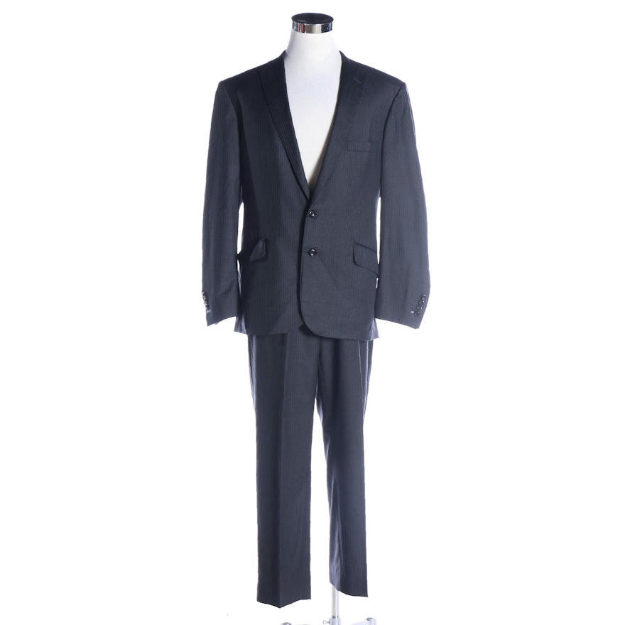 Men's Executive Collection by Tom James Custom Pinstripe Two-Piece Suit