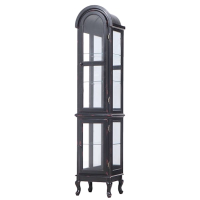 Queen Anne Style Ebonized Display Cabinet