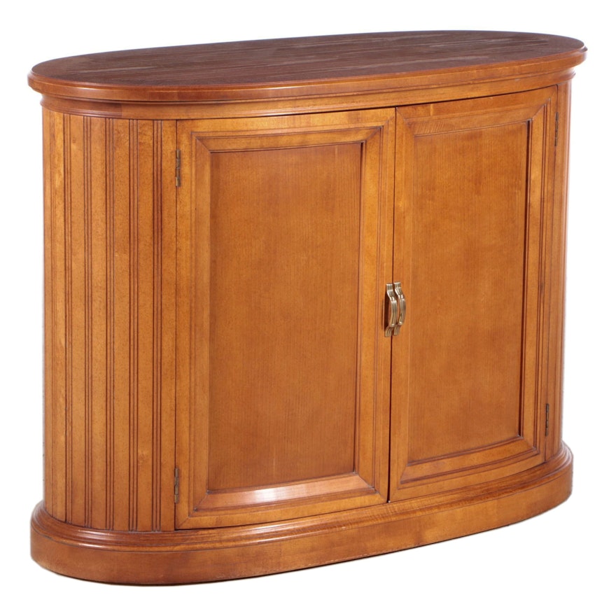 Oak and Maple Bar Cabinet, Poss. Century Furniture, Late 20th Century
