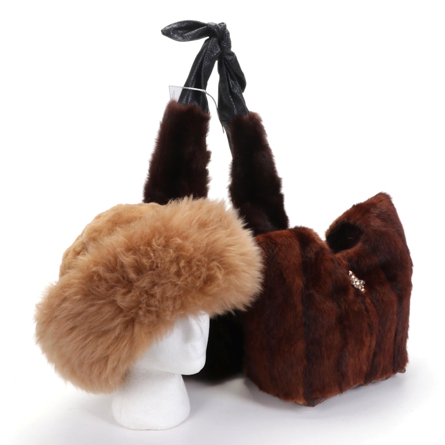 Designs by Gretch Fur Handbags With Peruvian Link Alpaca Fur Hat