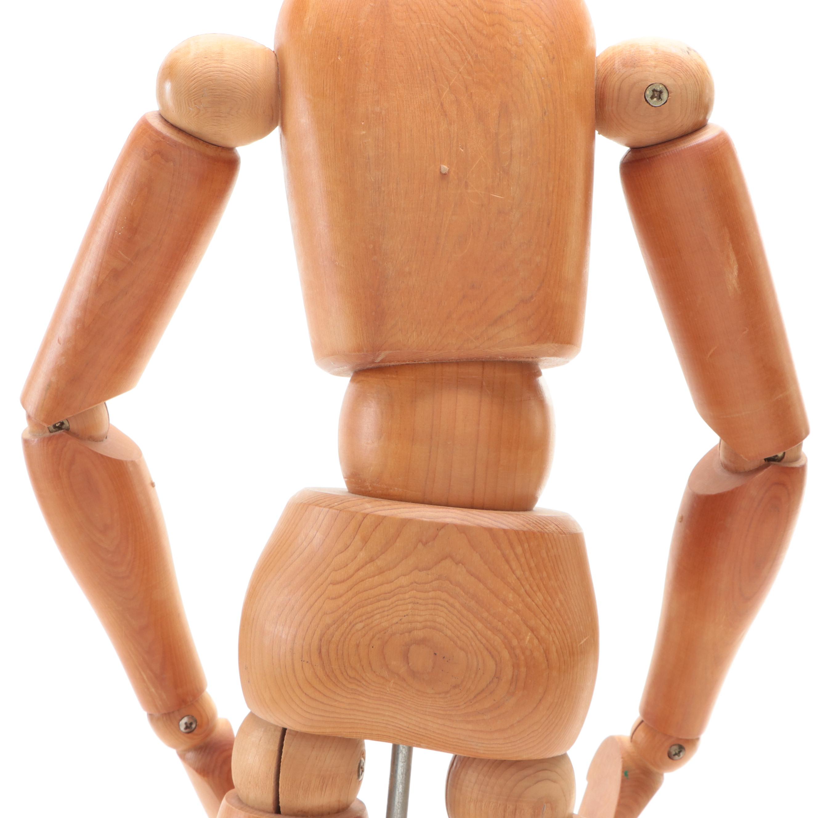 Wooden 27" Poseable Artist's Anatomy Model EBTH