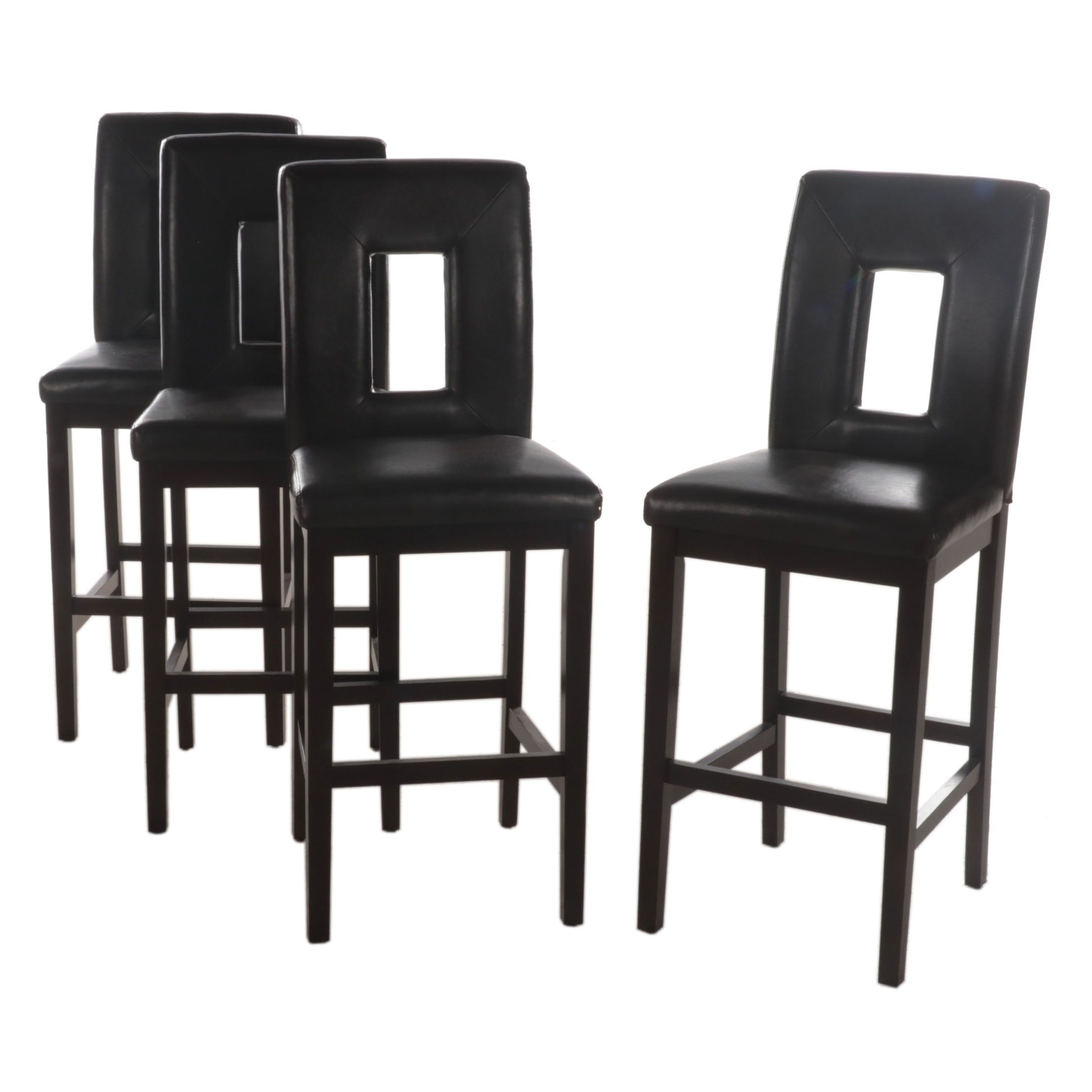 Four Garden Ridge Modernist Style FauxLeather Bar Stools EBTH