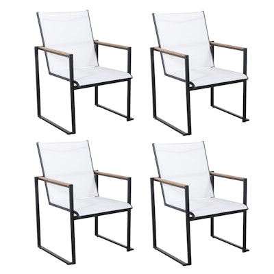 Set of Four Project 62 Modernist Patio Dining Chairs