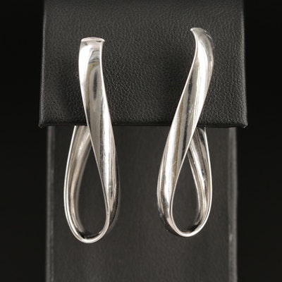 Italian 14K Twisted Hoop Earrings