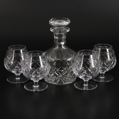 Tudor "Seymour" Crystal Brandy Snifters and Other Crystal Decanter