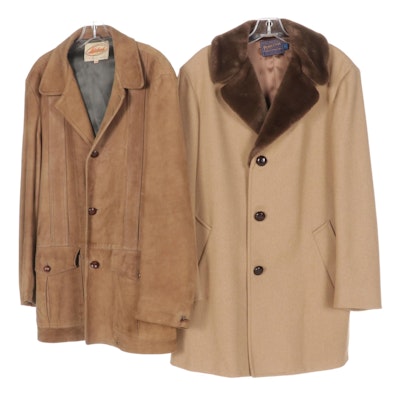 Men's Pendleton Wool and Faux Fur Coat with Lakeland Suede Coat