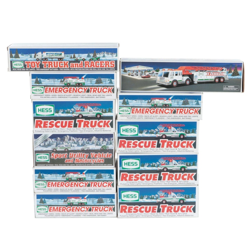 Hess Toy Trucks With Helicopters, Bikes, Planes and More, 1990s–2000s