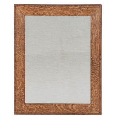 Oak Framed Wall Mirror, Mid to Late 20th Century