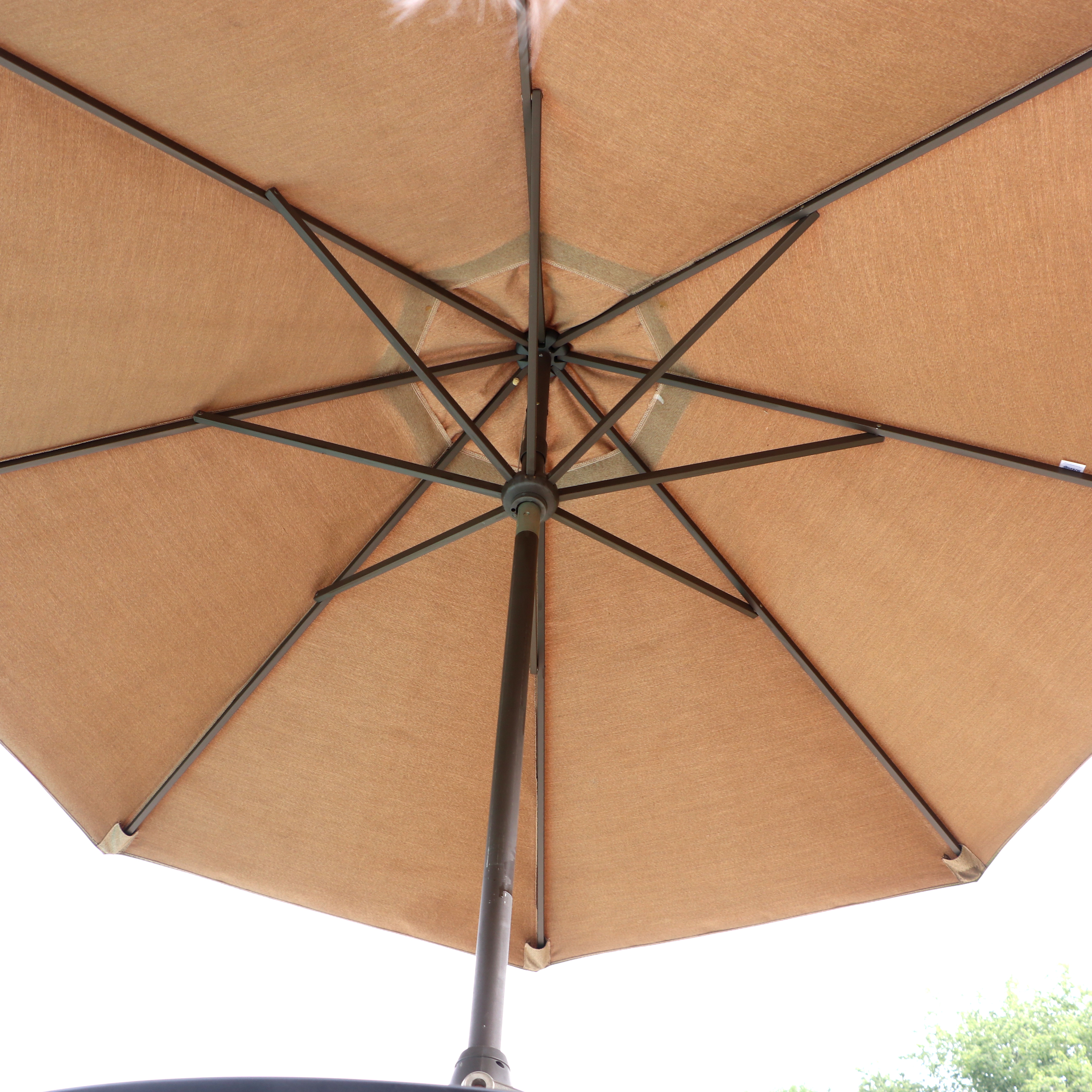 Metal Patio Dining Table with AGIO Tilt Umbrella EBTH
