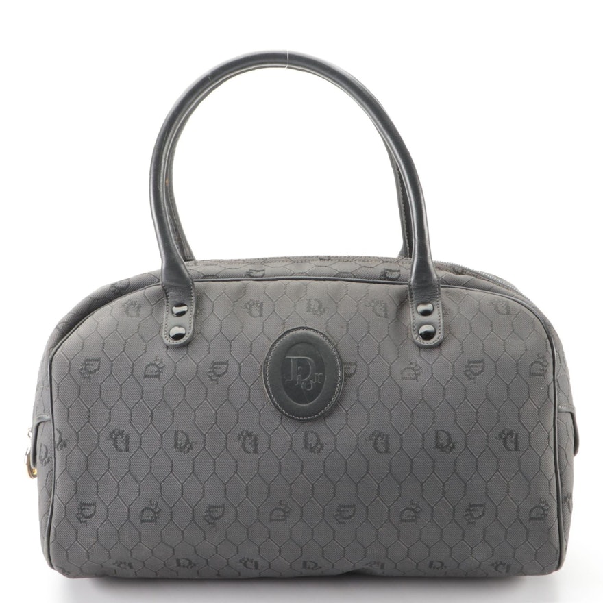 Christian Dior Handbag in Honeycomb Canvas and Leather Trim