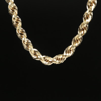 10K Braided Rope Necklace