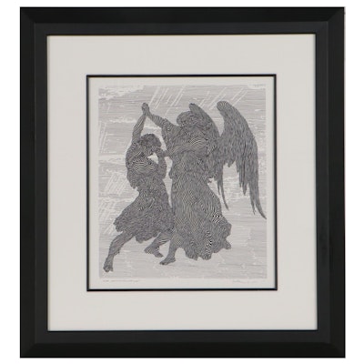 Guillaume Azoulay Digital Print "Wrestling the Angel"