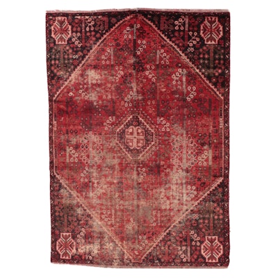 5'9 x 8'3 Hand-Knotted Persian Qashqai Area Rug