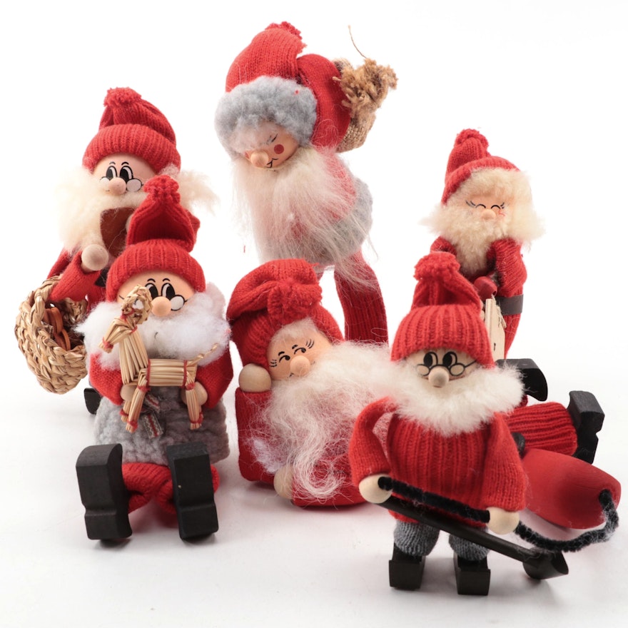 Ljungströms of Sweden Handmade Santa Claus Christmas Figurines