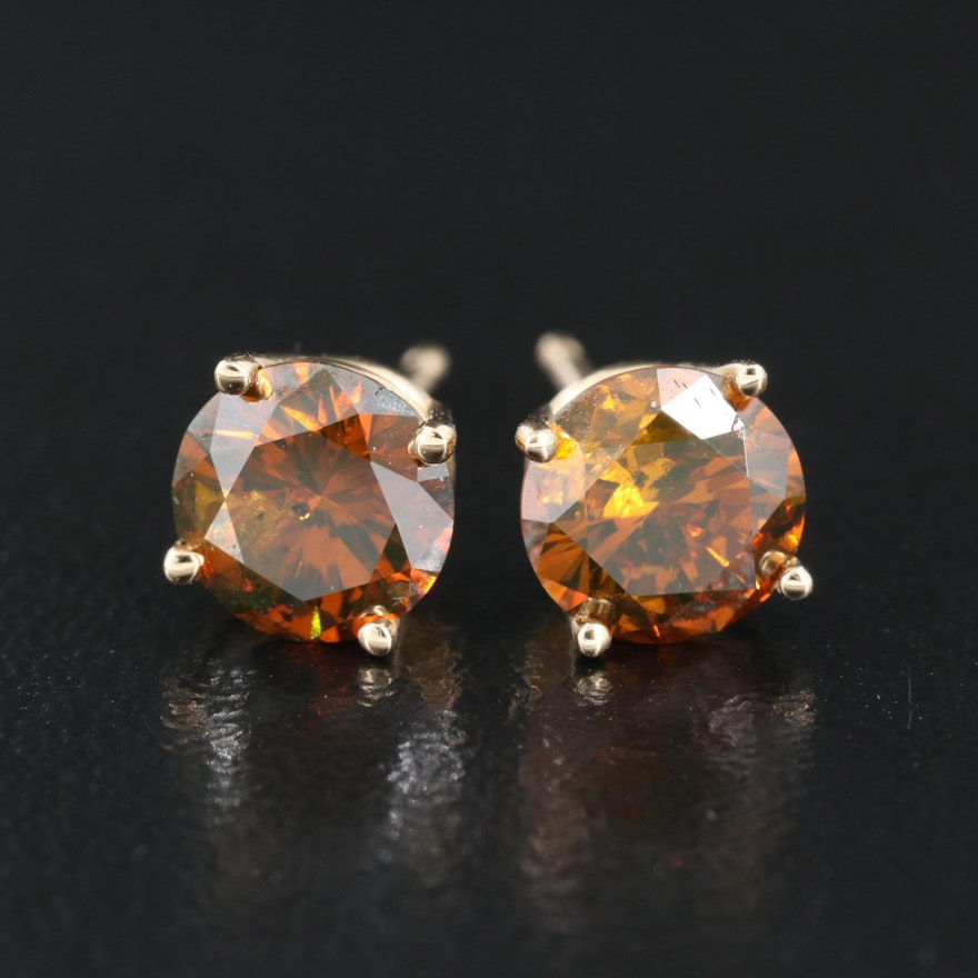 14K 1.54 CTW Diamond Stud Earrings