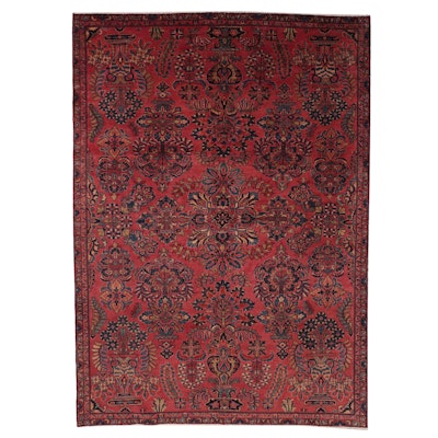 6'8 x 9'6 Hand-Knotted Persian Sarouk Area Rug