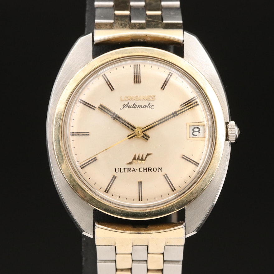 14K and Stainless Steel Longines Ultra Chron Automatic Wristwatch