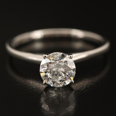 14K 1.00 CT Lab Grown Diamond Solitaire Ring