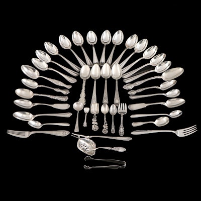 International Silver "Brandon" Sterling Silver Spoons with Other Silver Utensils