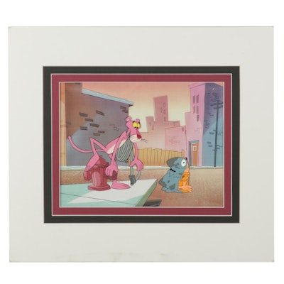 MGM "The Pink Panther" Hand-Painted Animation Production Cel and Drawings
