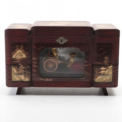 Musical Jewelry Box With Hand-Crafted Diorama Insets