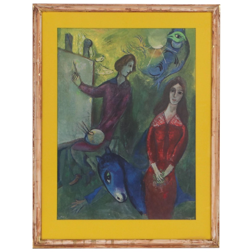 Giclée After Marc Chagall "The Artist and His Model"