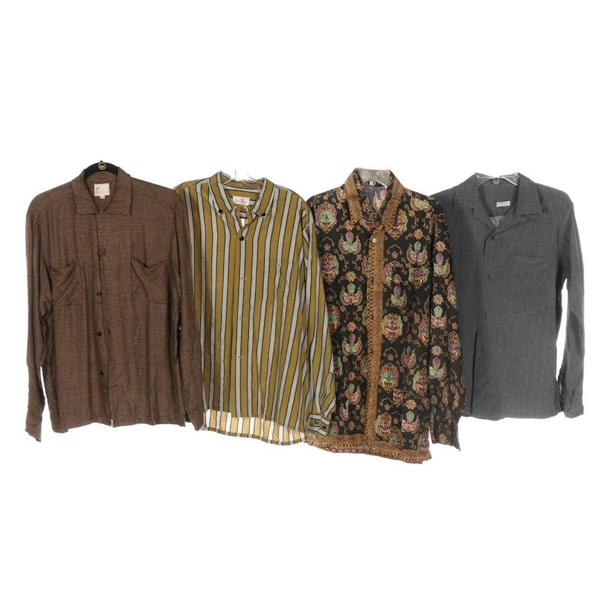 Men's Reminiscence Glen Plaid Shirt, Sportop Stripe Shirt, and Patterned Shirt