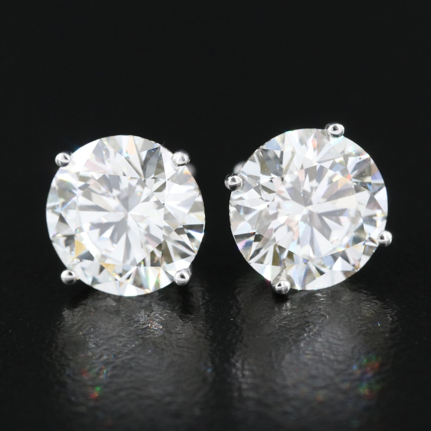 14K 6.13 CTW Lab Grown Diamond Stud Earrings with Online Digital IGI Report