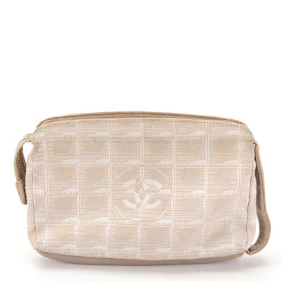 Chanel Travel Line Cosmetic Bag in Nylon Jacquard