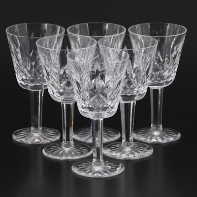 Waterford Crystal "Lismore" Claret Wine Glasses, Mid/Late 20th Century