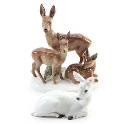 Gerold and Rosenthal Porcelain Deer Figurines