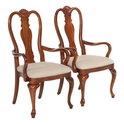 Pair of Queen Anne Style Armchairs, Late 20th Century
