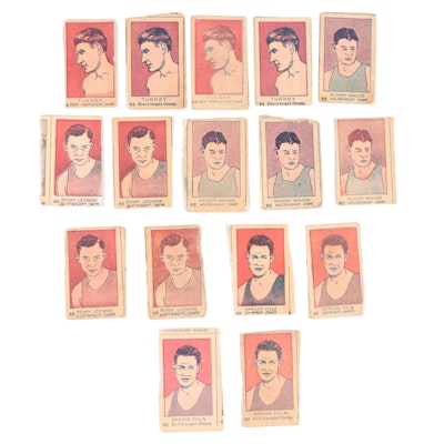 1926 W512 Hand Cut Boxing Strip Cards With Tunney, Walker, Leonard