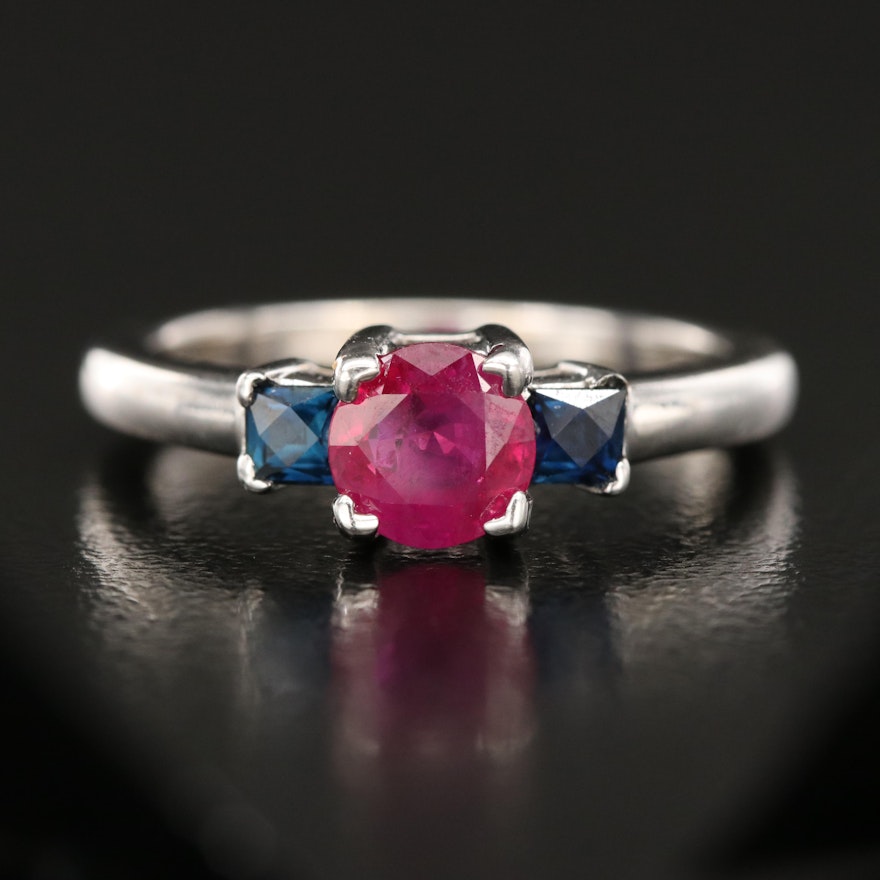 14K Ruby and Sapphire Ring