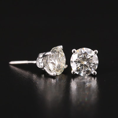 14K 4.30 CTW Lab Grown Diamond Stud Earrings with Online IGI Reports