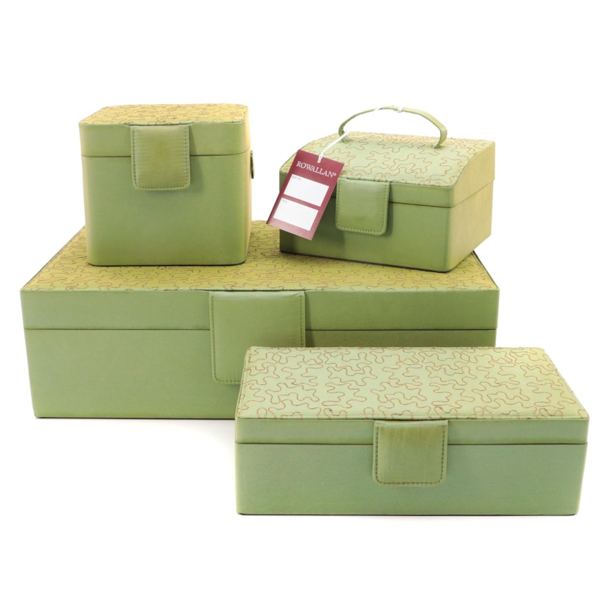Rowallan Faux Leather Jewelry Box Travel Cases