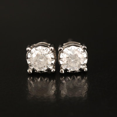 10K 0.50 CTW Diamond Stud Earrings